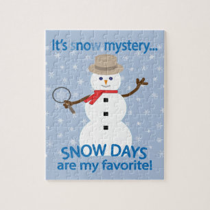 Puzzle C'est un mystère de neige Détective Bonhomme de ne