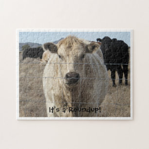 Puzzle C'est un rassemblement ! Troupeau de vache noir et