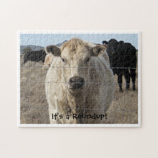 Puzzle C'est un rassemblement ! Troupeau de vache noir et (Horizontal)