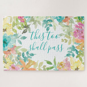 Puzzle Cette Aquarelle aussi passera la couleur bleu rose