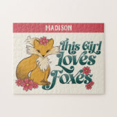 Puzzle Cette fille adore les renards (Horizontal)