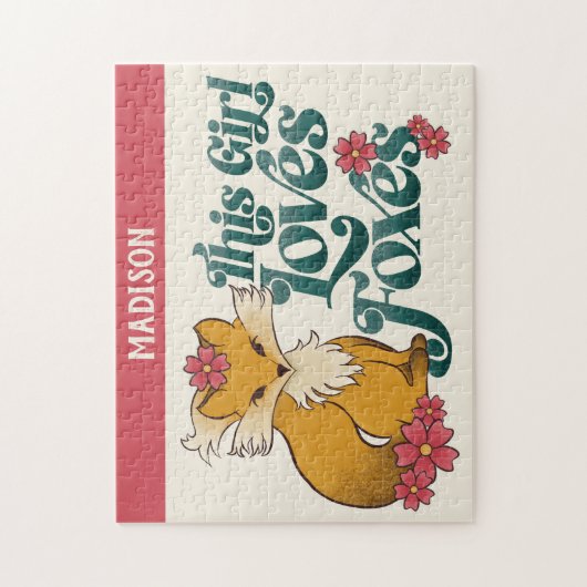 Puzzle Cette fille adore les renards (Vertical)