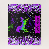 Puzzle Cette fille adore son cheval   (Vertical)