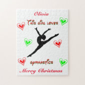 Puzzle Cette fille aime la gymnastique Noël (Vertical)