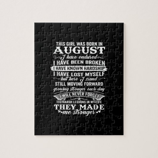 Puzzle Cette Fille Est Née En Août Cadeau D'Anniversaire (Vertical)