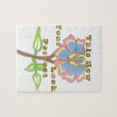 Puzzle Cette impression d'art de texte floral de Nouvel A (Horizontal)