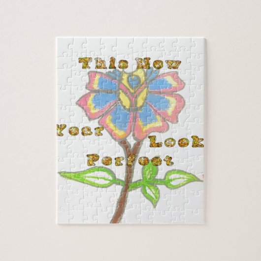 Puzzle Cette impression d'art de texte floral de Nouvel A (Vertical)