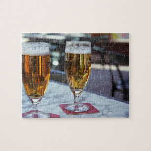 Puzzle Chablis; deux bières fraîches à 42 degrés par une 