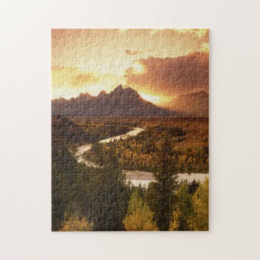 Puzzle Chaîne de Teton au coucher du soleil, à partir de  (Vertical)