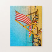 Puzzle Chaise de pont géante sur la plage de Bournemouth. (Vertical)