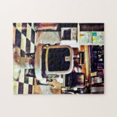 Puzzle Chaise en barbier et bouteilles de cheveux Tonique (Horizontal)