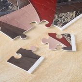 Puzzle Chaises Rouges sur Plage de Sable (Côté)