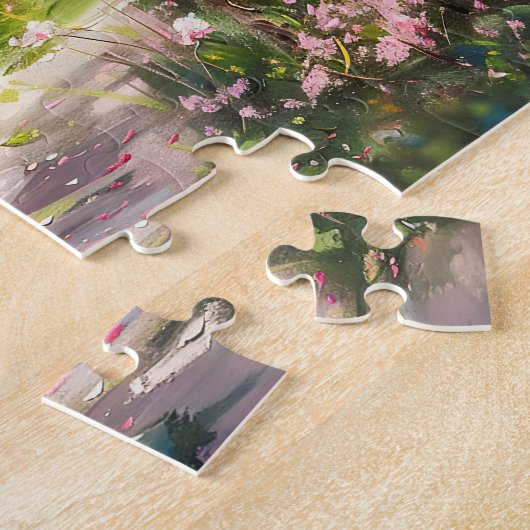 Puzzle Chalet de printemps avec Fruits en fleurs (Côté)