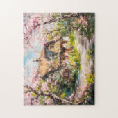 Puzzle Chalet de printemps avec Fruits en fleurs (Vertical)