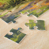 Puzzle Chalet de printemps avec tulipes Fleur sauvage Pré (Côté)