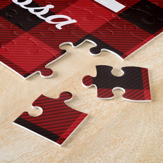 Puzzle Chalet primitif Bison rouge Boeuf plat (Côté)