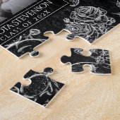 Puzzle Chaleur Rose crâne | Funky Gothic Graduation Photo (Côté)