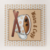 Puzzle Chaleureux et cosy indien épicé Chai Tea Latte Cou (Horizontal)
