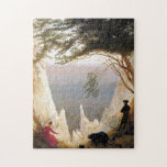 Puzzle Chalk Cliffs on Rugen by Caspar David Friedrich<br><div class="desc">Caspar David Friedrich - German Romantic landscape painter,  generally considered the most important German artist of his generation</div>