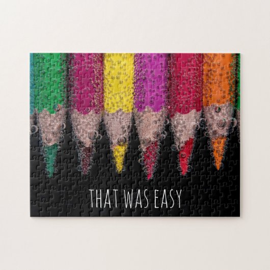 Puzzle Challenging Personalized Colorful Pencil Crayons (Horizontal)