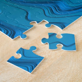 Puzzle Chameleon fractal bleu Abstrait (Côté)