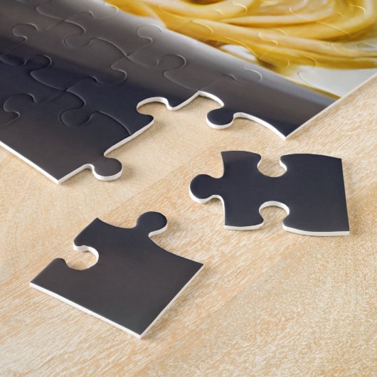 Puzzle Chameleon Manger Spaghetti AI généré art (Côté)