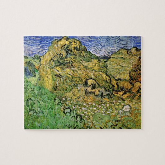 Puzzle Champ avec piles de blé par Vincent van Gogh (Horizontal)