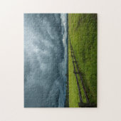 Puzzle Champ avec une clôture en bois (Vertical)