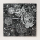 Puzzle Champ Dandelions - Collection d'art noir blanc (Horizontal)