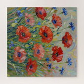 Puzzle Champ de coquelicots rouges impressionniste (Horizontal)