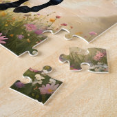 Puzzle Champ de fleur de lune de cheval noir, (Côté)