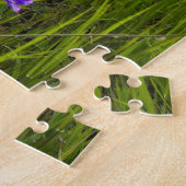 Puzzle Champ de fleurs de larkspur violet (Côté)