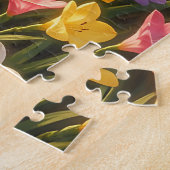 Puzzle Champ de fleurs de lys arc-en-ciel vibrant (Côté)