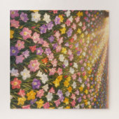 Puzzle Champ de fleurs de lys arc-en-ciel vibrant (Horizontal)