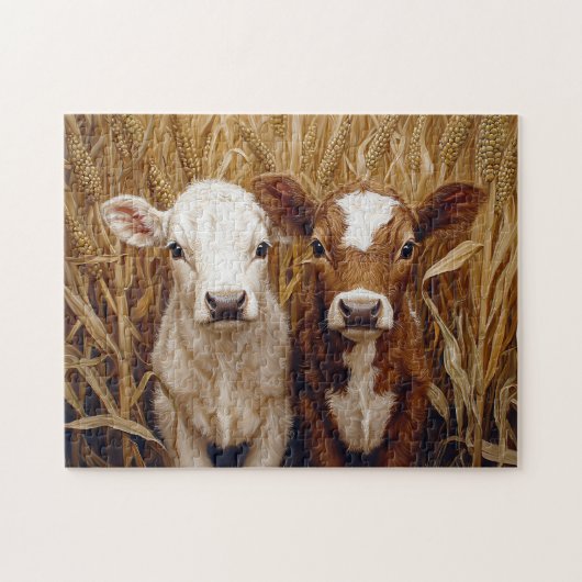 Puzzle Champ de maïs de Vache mûre (Horizontal)