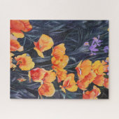Puzzle Champ de pavot Peinture impressionniste colorée (Horizontal)