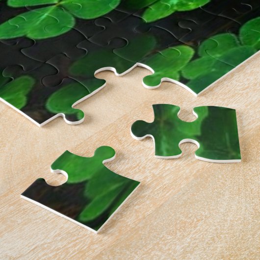 Puzzle Champ de trèfle vert de shamrock (Côté)