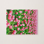 Puzzle Champ des tulipes roses (Horizontal)