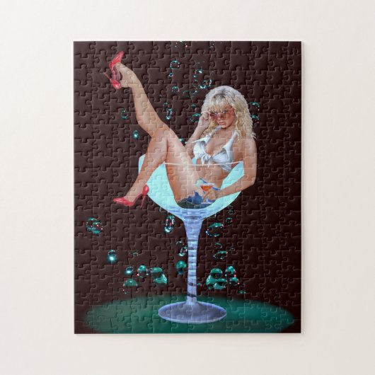 Puzzle Champagne Party Girl (Vertical)