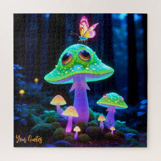 Puzzle Champignon et Papillon Fantastiques Lumineux Encha