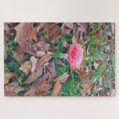 Puzzle champignon rouge avec des points blancs (Horizontal)