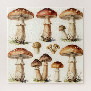 Puzzle Champignon Toadstool Botanique Fungi Vintage
