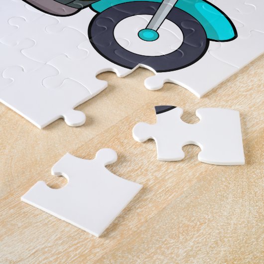 Puzzle Champignons en moto avec moto (Côté)