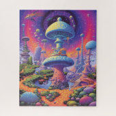 Puzzle Champignons enchantés : Un voyage coloré (Vertical)