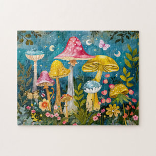 Puzzle Champignons Fantastiques dans une Forêt au Clair d