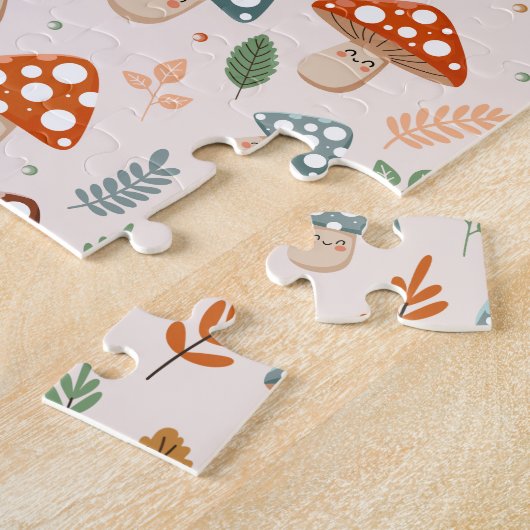 Puzzle Champignons, Feuillage d'automne, Nature Patten (Côté)