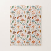 Puzzle Champignons, Feuillage d'automne, Nature Patten (Vertical)