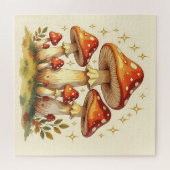 Puzzle Champignons Rétro Cottage Core (Horizontal)