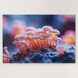Puzzle Champignons roses Dreamy - Macro nature douce