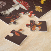 Puzzle Champignons sauvages sur brun (Côté)